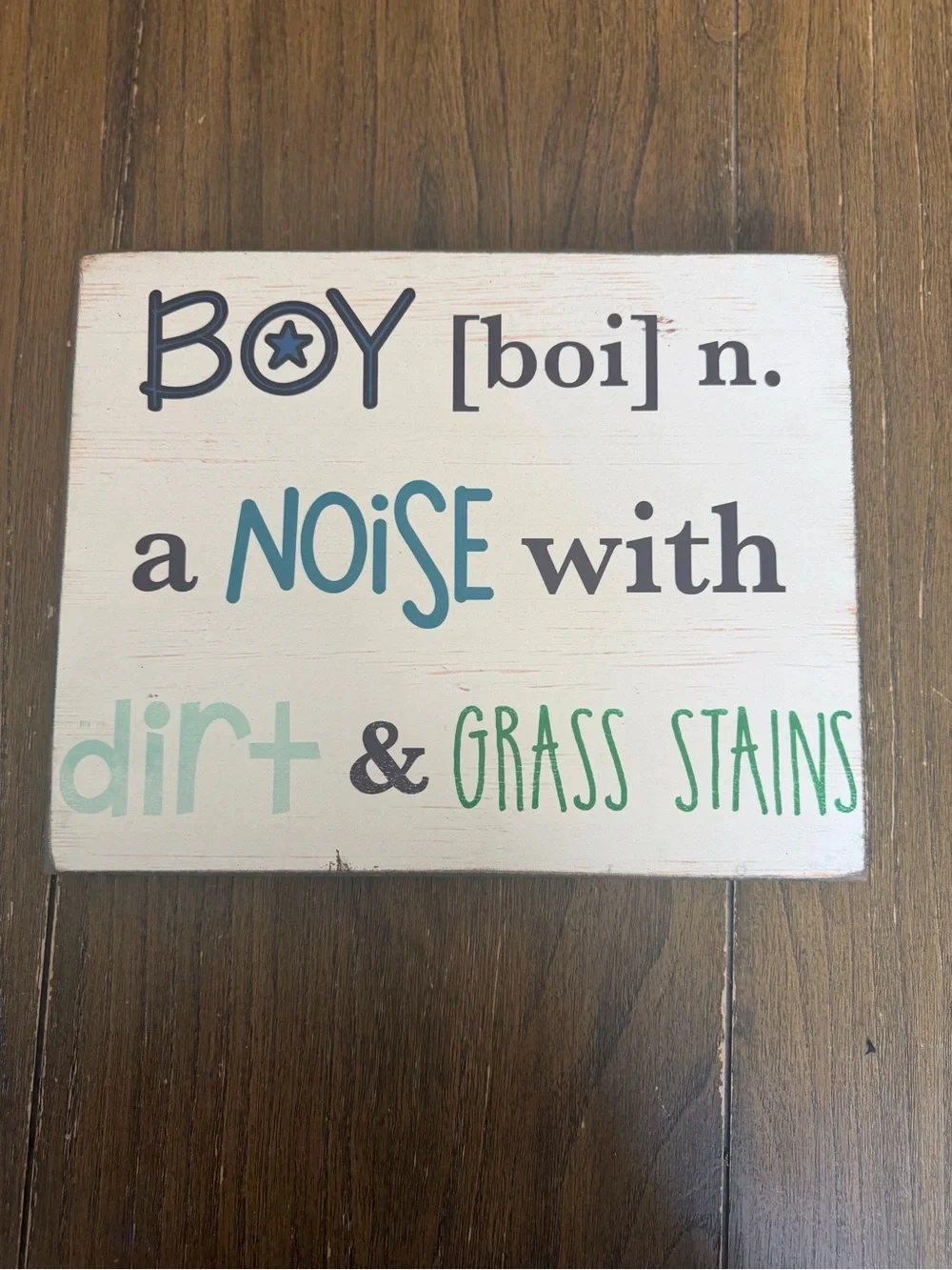 Boy definition sign decor